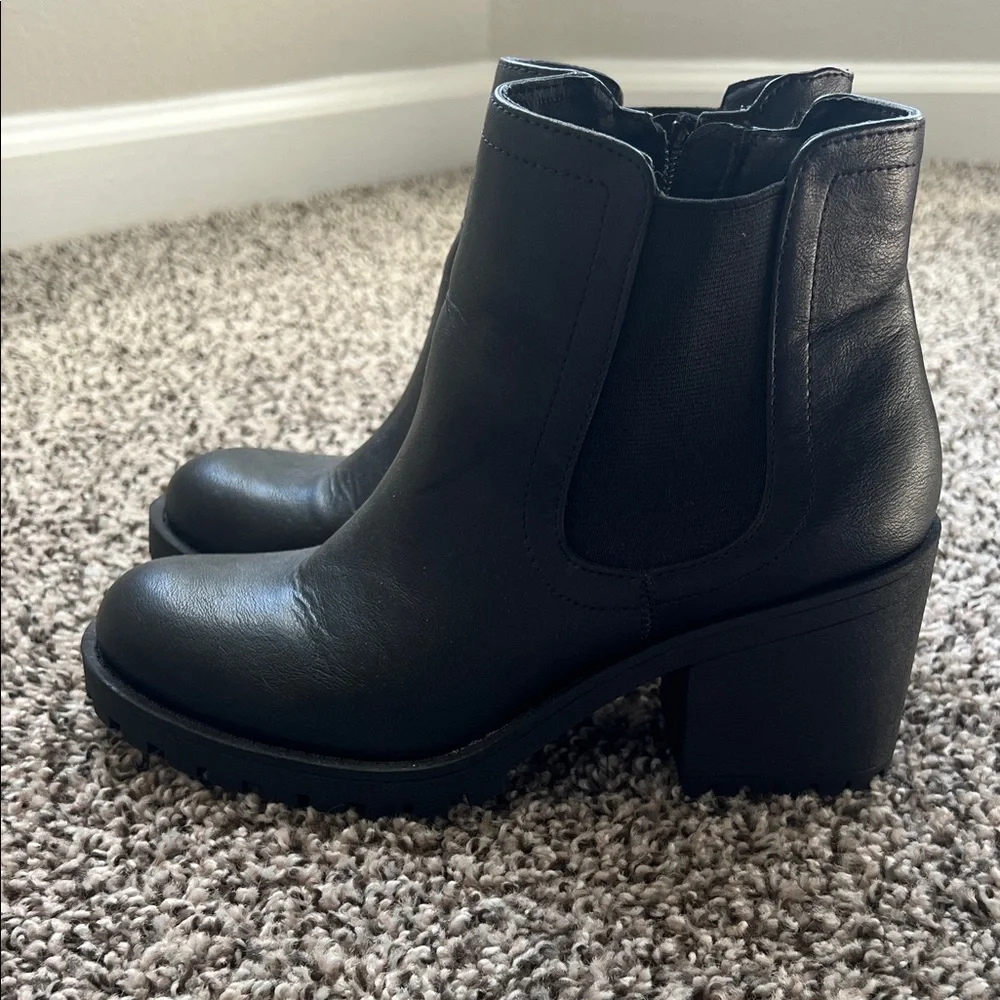 Sun + Stone Black Ankle Booties - Picture 3 of 6